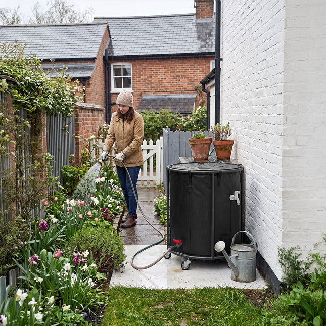 114L/ 190L Portable Rain Barrel with Castors