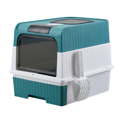 Large Fully Enclosed Cat Litter Box with UV Sterilization