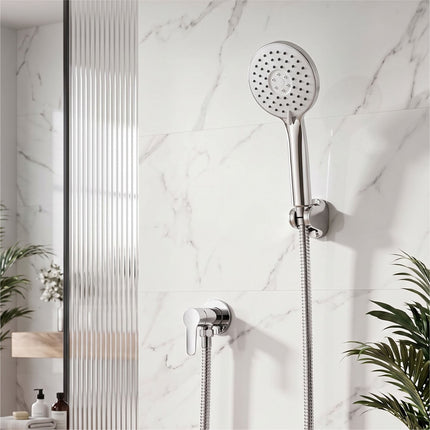 G1/2 Handheld High Pressure Shower Head with 3 Spray Modes & Hose