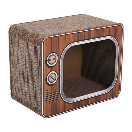 Pets Mood TV Shape Cat Scratcher House Bed