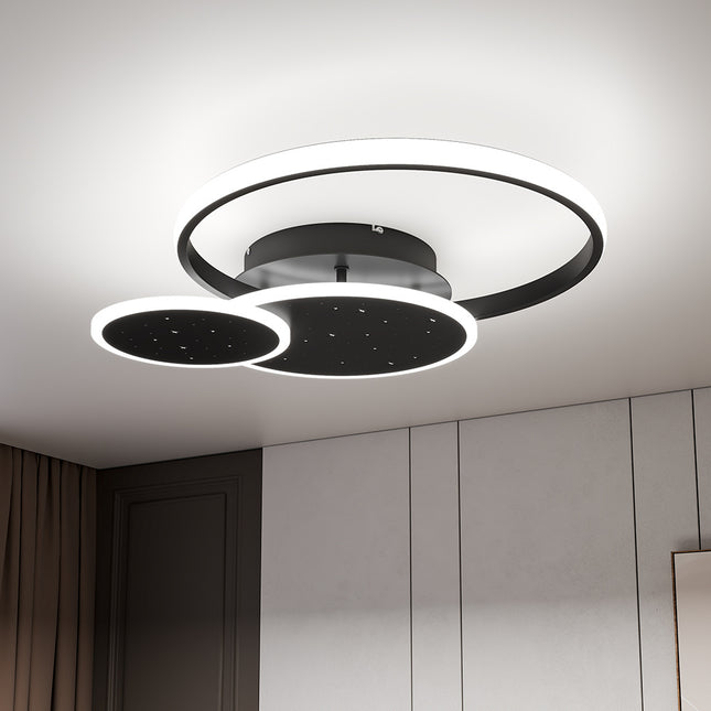 LED 3 Round Ceiling Light in White Light 56x42x10