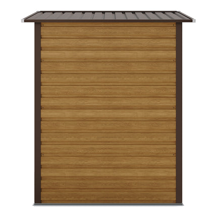 Outdoor Galvanized Steel Tawny Storage Shed