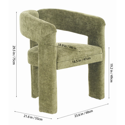 Chenille Upholstered Accent Chair