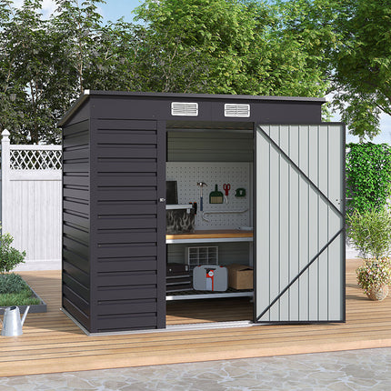 Outdoor Galvanized Steel Storage Shed