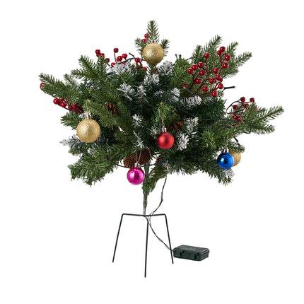 Artificial Christmas Tree with Decorations and LED Lights