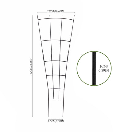 4-Pack Outdoor Metal Trellis Set for Climbing Plants