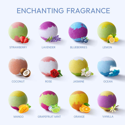 12Pcs Bath Bombs for Selfcare or Gifts