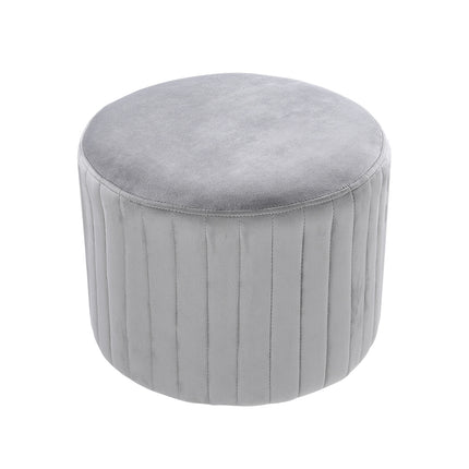 Upholstered Footstool with Anti-slip Foot Pads