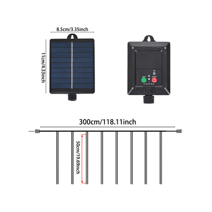 Solar-Powered Meteor Shower String Lights with Remote Control