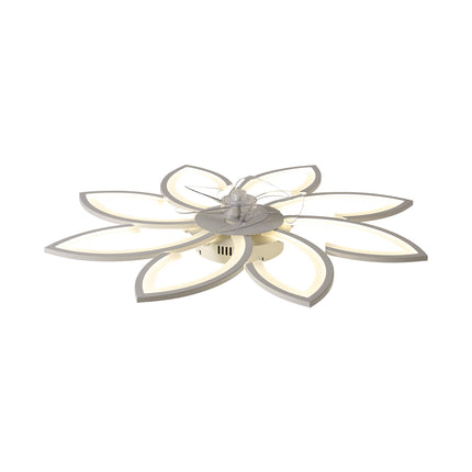Modern Flower Shape Ceiling Fan with Light