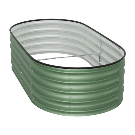 Oval-Shaped Galvanised Steel Raised Garden Bed