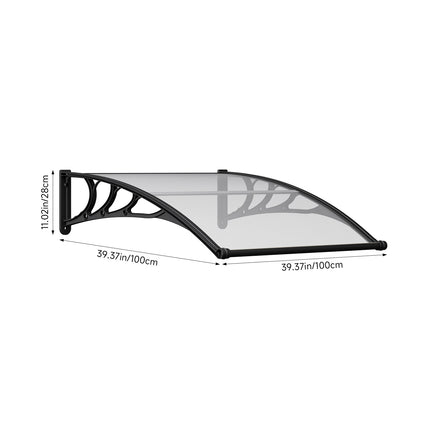 Outdoor Door Canopy Window Awning with Drainage Channel