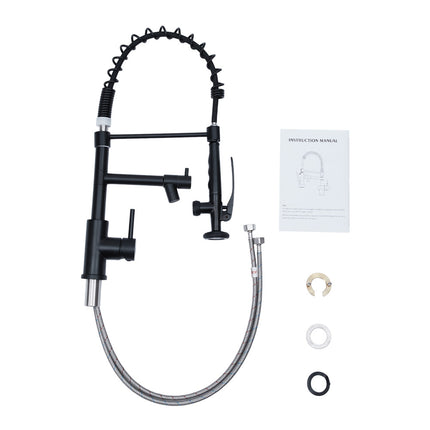 Swivel Kitchen Faucet with Pull Down Sprayer and Pot Filler