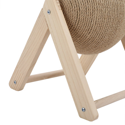 Wooden Cat Scratching Ball Kitten Scratcher Pet Toy