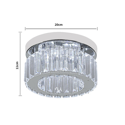 Modern Round Crystal Ceiling Light 20cm