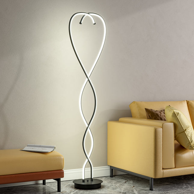 LED Living Room Love Heart Floor Lamp,Black