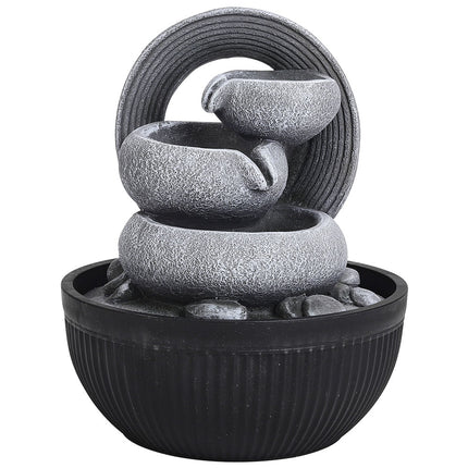 Tabletop Fountain Resin Water Feature with LED Light