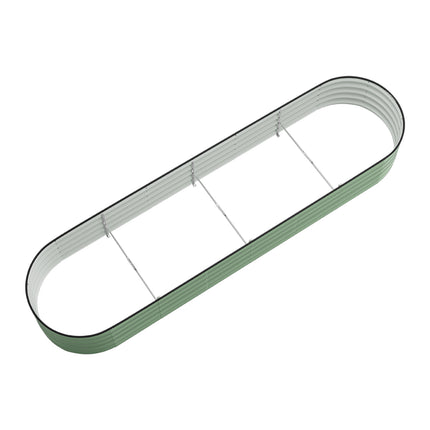 Oval-Shaped Galvanized Steel Raised Garden Bed