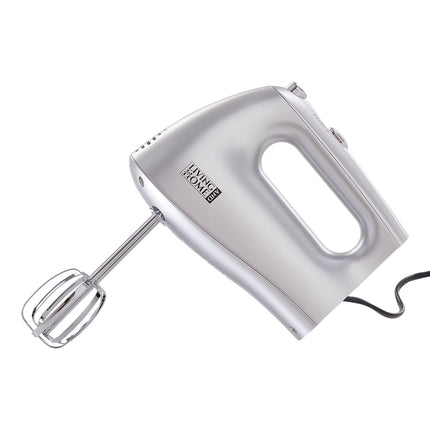 250W Silver Hand Mixer Electric Whisk with 5 Speeds