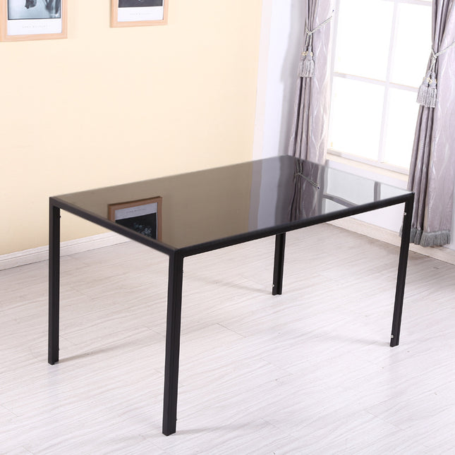 120CM Black Glass Dining Table