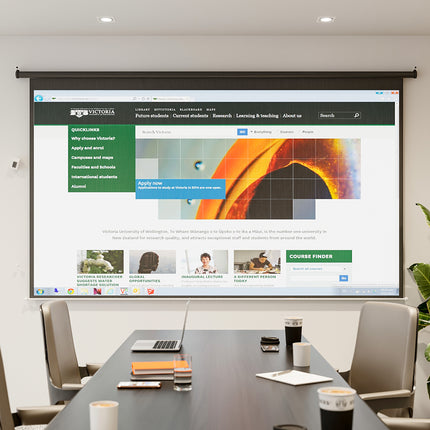 16:9 Electric Motorized Projector Screen with Remote 100"/120" Black