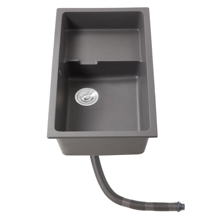 Modern Quartz Resin Composite Kitchen Sink with Waste Kit, No Tap Hole