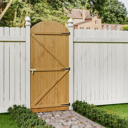 Semi Braced Arch Top Strong Wooden Garden Gate