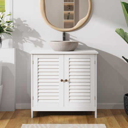 Under Sink Bathroom Cabinet 2 Shutter Door
