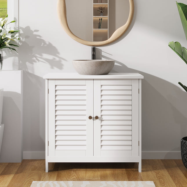 Under Sink Bathroom Cabinet 2 Shutter Door