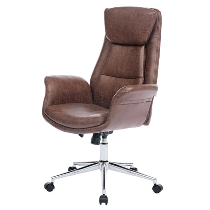 Adjustable High Back PU Office Chair with Armrests