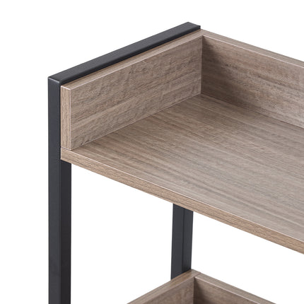 3-Tier Freestanding Over Toilet Storage Rack with 4 Hooks