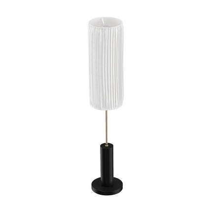 Simple Retro Floor Lamp with Fabric Lampshade