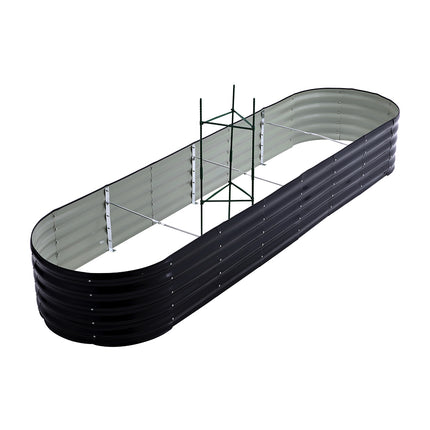 Oval-Shaped Galvanized Steel Raised Garden Bed
