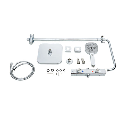 Chrome-plated Thermostatic Shower Mixer Set