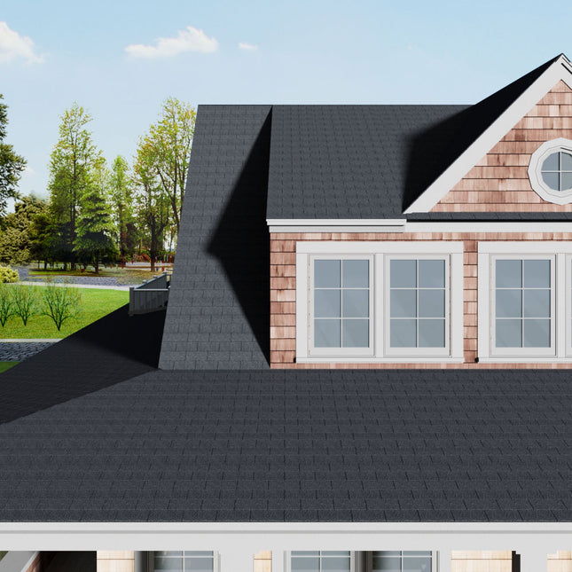 18Pcs/Pack Black 3-Tab Asphalt Shingles Rectangular Houses Shed Roofing Tiles
