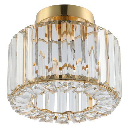 Gold 23cm Crystal Ceiling Light for Living Room and Balcony