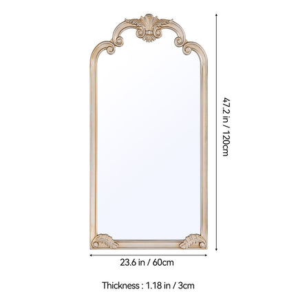 Gold Decorative Vanity Mirror with Carved Frame