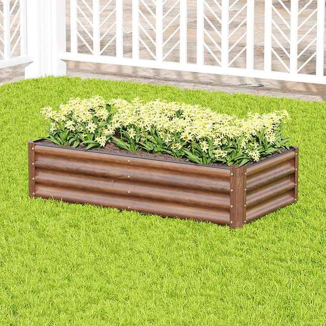 120cm x 60cm Rectangular Galvanized Steel Raised Garden Bed