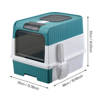 Large Fully Enclosed Cat Litter Box with UV Sterilization
