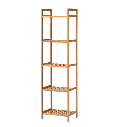 Tiered Bamboo Wood Book Storage Shelf