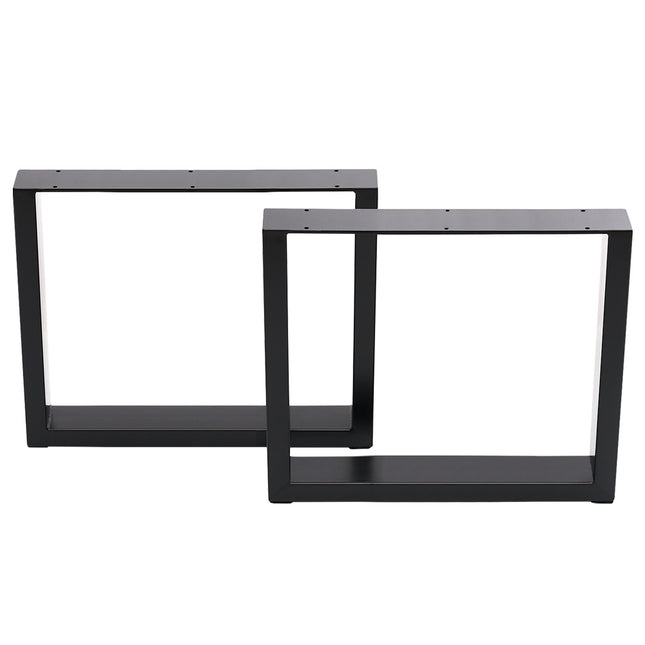Set of 2 Metal Table Bench Legs Frames Square Steel Base Stands, 90x71CM