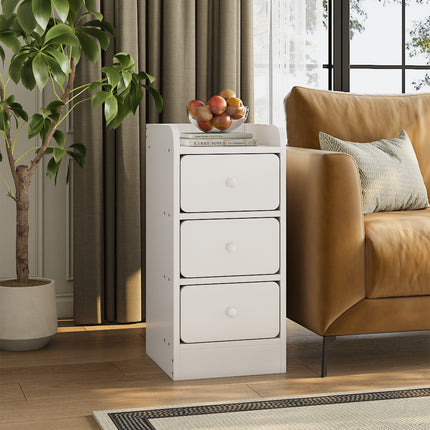 Modern 3-Drawer Bedside Table Nightstand