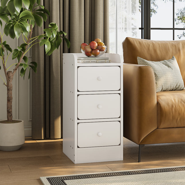 Modern 3-Drawer Bedside Table Nightstand