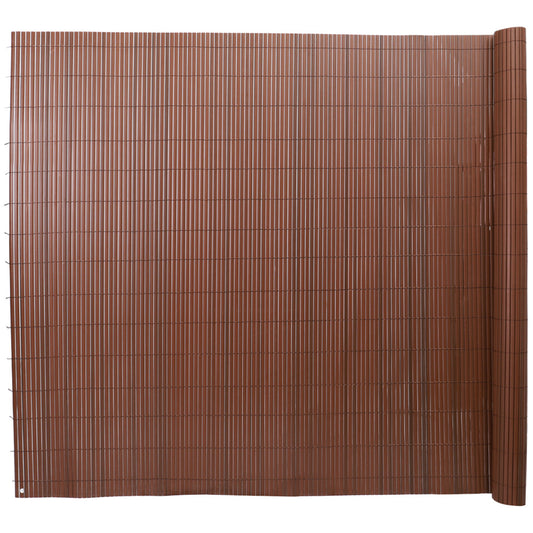 Brown PVC Fence Screen Bamboo Mat Border Panel Garden Wall Privacy Protect 1.2x3M