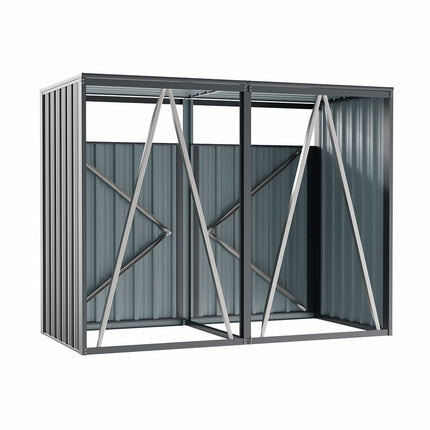 Outdoor Metal Garbage Can Garden Storage Shed