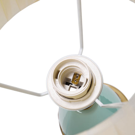 Ceramic & Iron Table Lamp with 5W Bulb