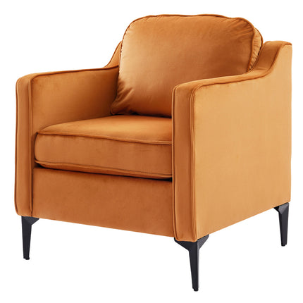 Fleece Upholstery Single Sofa Armchair Orange