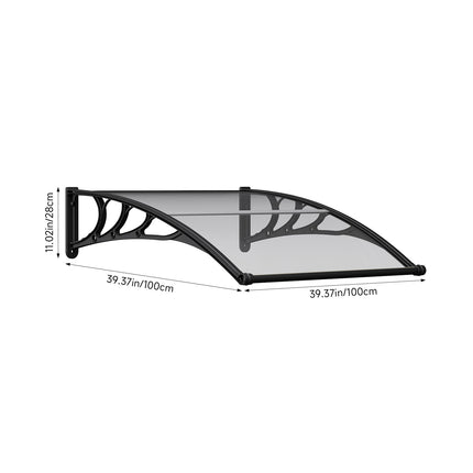 Outdoor Door Canopy Window Awning with Drainage Channel