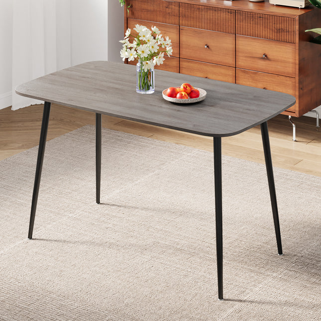 Modern Dining Table with MDF Tabletop & Metal Legs