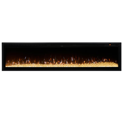 73 Inch Wall-mounted/ Freestanding Electric Fireplace with Remote Control, 1-8h Adjustable Timer